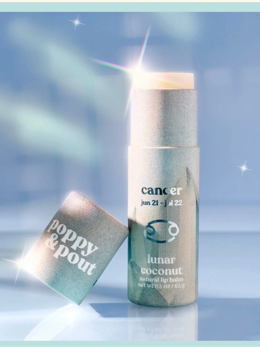Poppy and Pout Lip Balm Zodiac Collection Cancer- Lunar Coconut